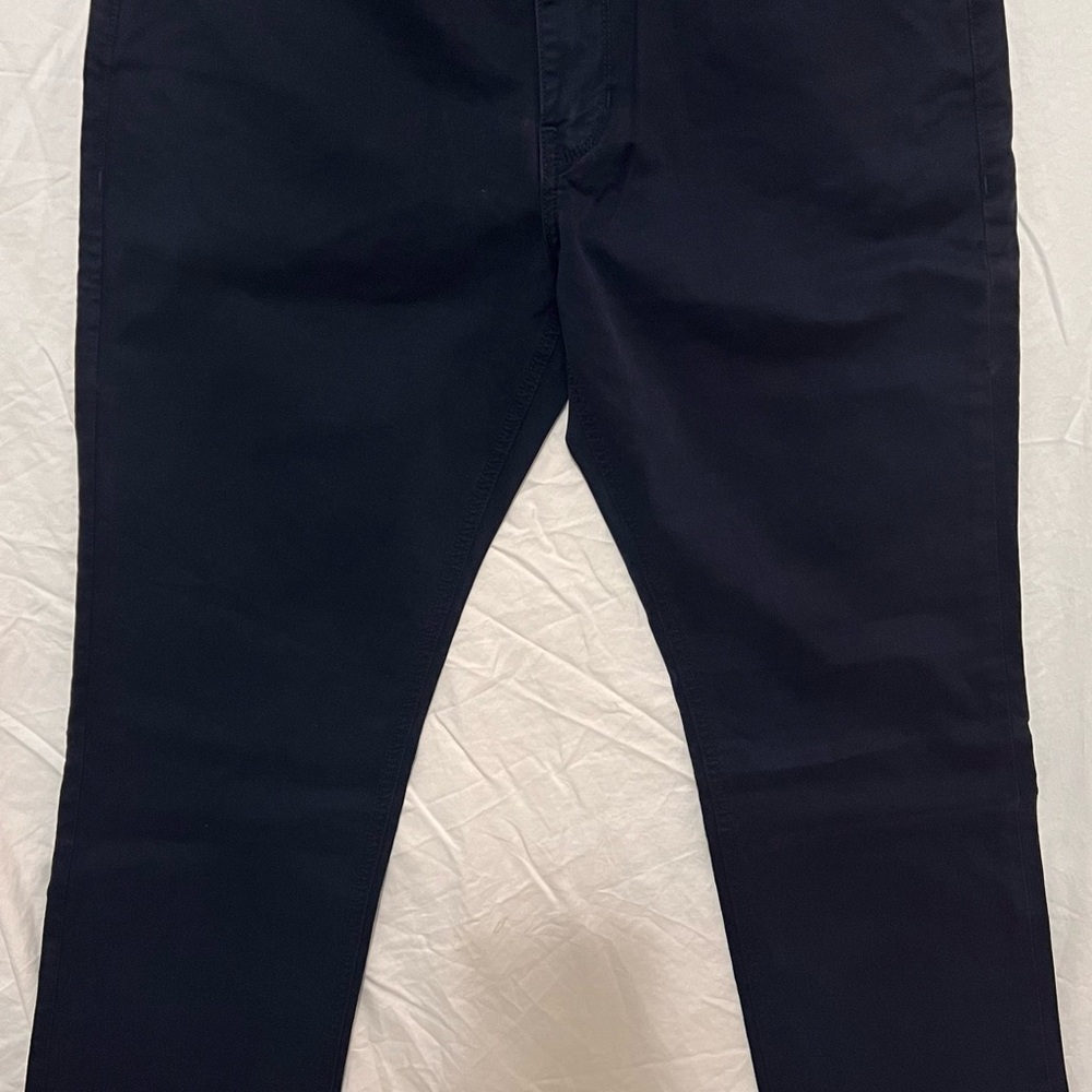 PAIGE Men Normandie Straight Leg Japan Twill Cotton Denim Jean (Navy Cadet) - Picture 3 of 6